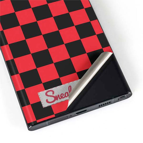 Sneakerhead Red Checkered Galaxy S22 Ultra Skin