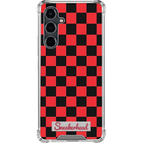 Sneakerhead Red Checkered Galaxy S23 FE Clear Case