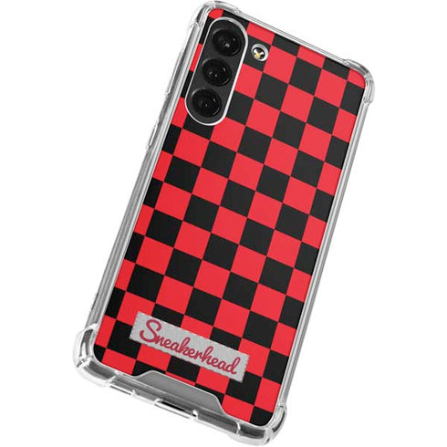 Sneakerhead Red Checkered Galaxy S23 Plus Clear Case