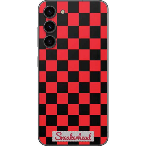 Sneakerhead Red Checkered Galaxy S23 Plus Skin