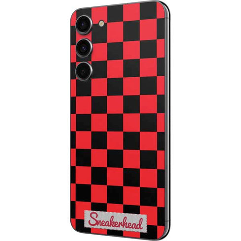 Sneakerhead Red Checkered Galaxy S23 Plus Skin