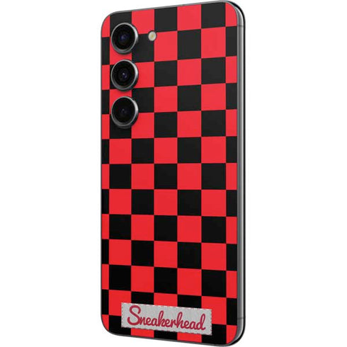 Sneakerhead Red Checkered Galaxy S23 Skin