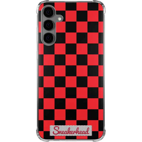 Sneakerhead Red Checkered Galaxy S24 Plus Clear Case