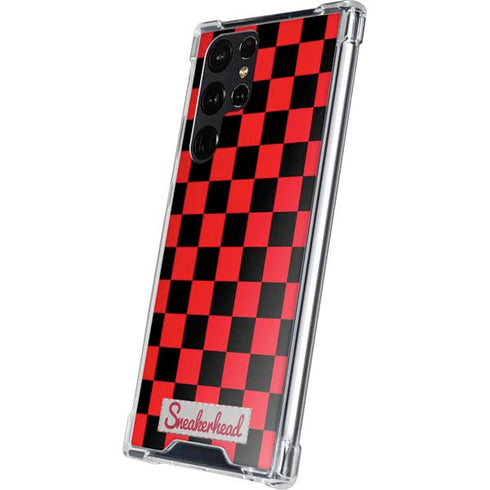 Sneakerhead Red Checkered Galaxy S24 Ultra Clear Case