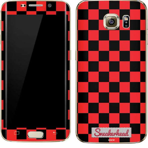 Sneakerhead Red Checkered Galaxy S7 Edge Skin