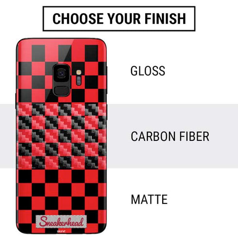 Sneakerhead Red Checkered Galaxy S9 Skin