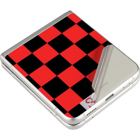 Sneakerhead Red Checkered Galaxy Z Flip3 5G Skin