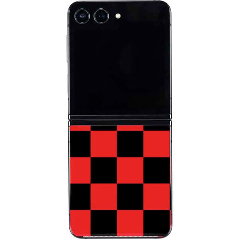 Sneakerhead Red Checkered Galaxy Z Flip5 5G Skin