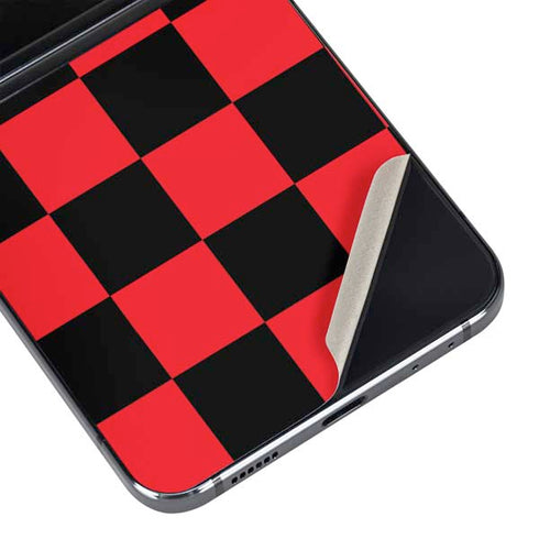 Sneakerhead Red Checkered Galaxy Z Flip5 5G Skin