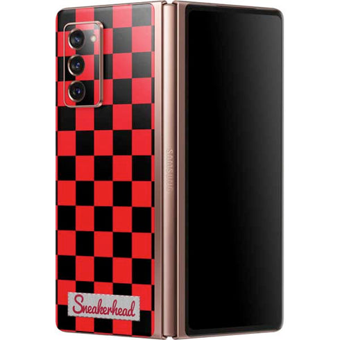 Sneakerhead Red Checkered Galaxy Z Fold2 5G Skin