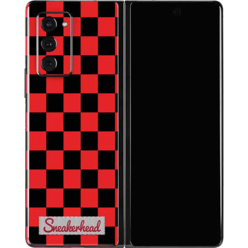 Sneakerhead Red Checkered Galaxy Z Fold2 5G Skin