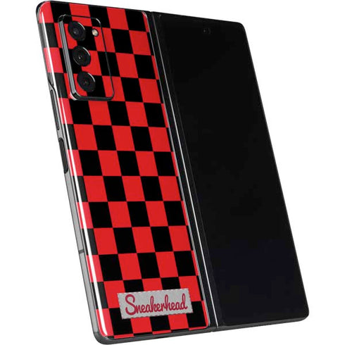 Sneakerhead Red Checkered Galaxy Z Fold2 5G Skin
