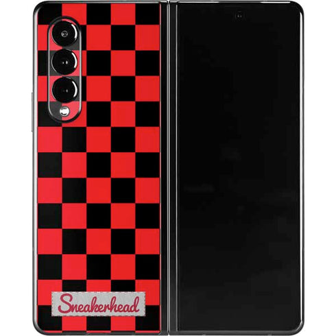Sneakerhead Red Checkered Galaxy Z Fold3 5G Skin