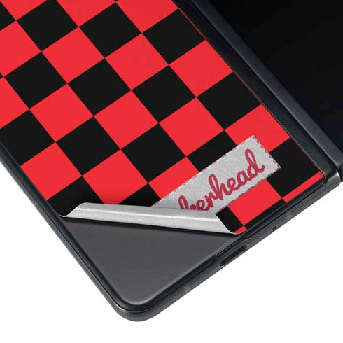 Sneakerhead Red Checkered Galaxy Z Fold3 5G Skin