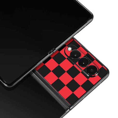 Sneakerhead Red Checkered Galaxy Z Fold3 5G Skin
