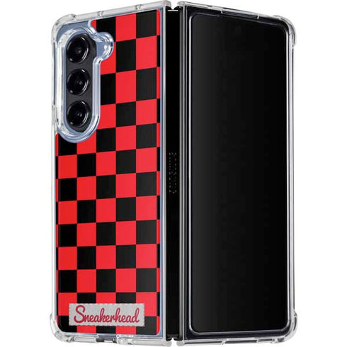 Sneakerhead Red Checkered Galaxy Z Fold5 5G Clear Case