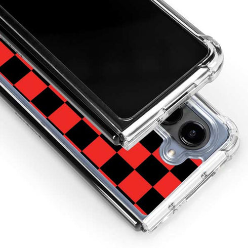 Sneakerhead Red Checkered Galaxy Z Fold5 5G Clear Case