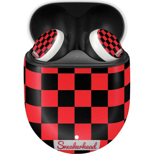 Sneakerhead Red Checkered Google Pixel Buds Skin