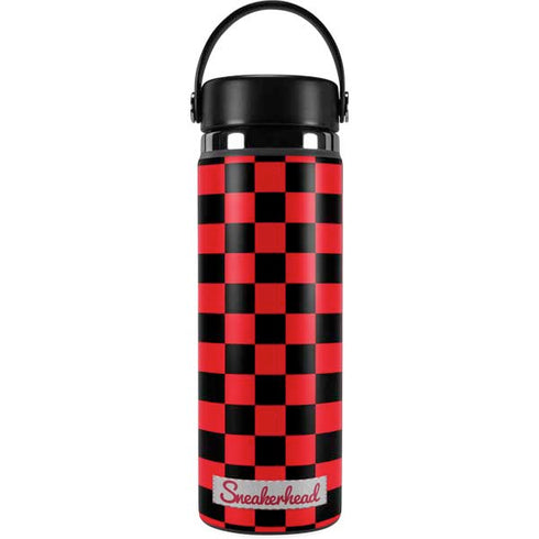 Sneakerhead Red Checkered Hydro Flask 20oz Wide Mouth Skin