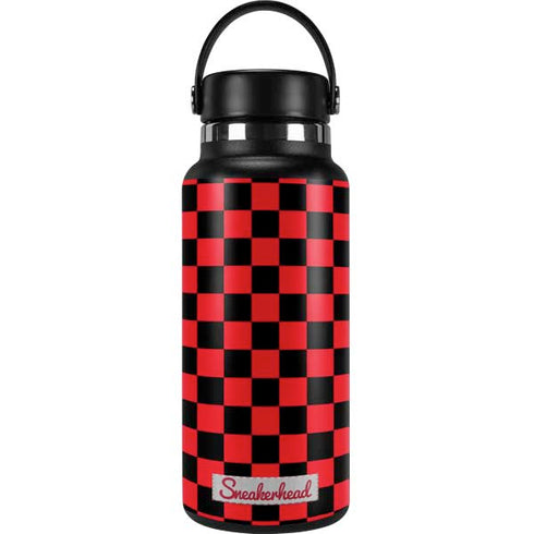 Sneakerhead Red Checkered Hydro Flask 32oz Wide Mouth Skin