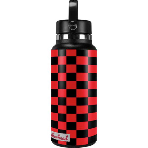 Sneakerhead Red Checkered Hydro Flask 32oz Wide Mouth Skin