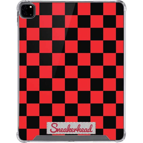 Sneakerhead Red Checkered iPad Pro 12.9in (2020) Clear Case