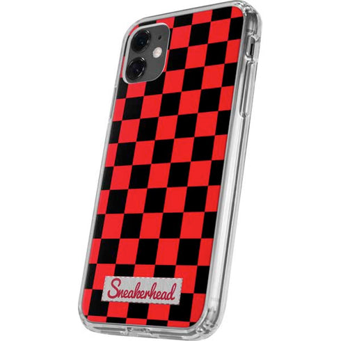 Sneakerhead Red Checkered iPhone 11 Clear Case