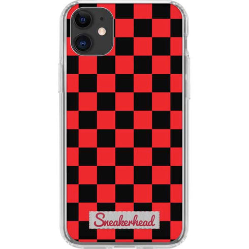 Sneakerhead Red Checkered iPhone 11 Clear Case