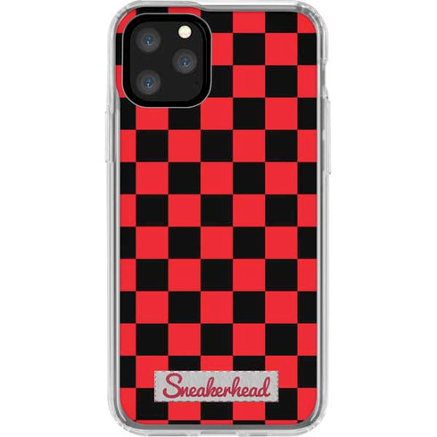 Sneakerhead Red Checkered iPhone 11 Pro Clear Case
