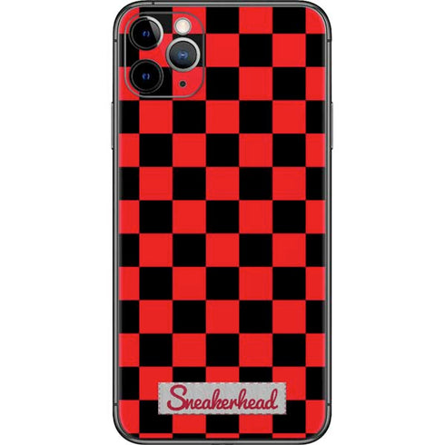 Sneakerhead Red Checkered iPhone 11 Pro Max Skin