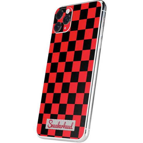 Sneakerhead Red Checkered iPhone 11 Pro Max Skin