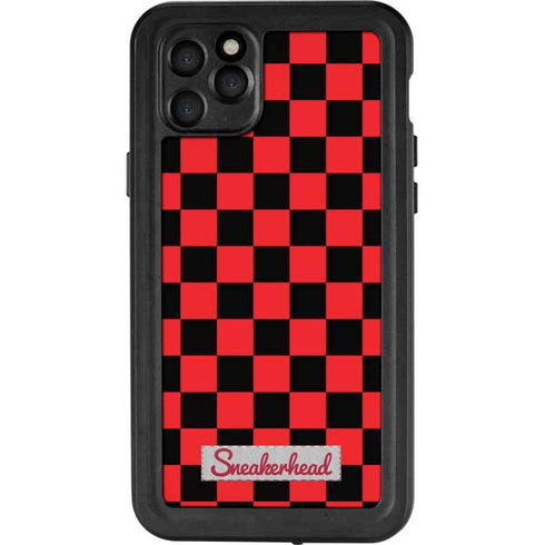 Sneakerhead Red Checkered iPhone 11 Pro Max Waterproof Case