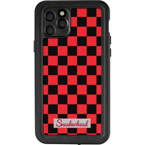 Sneakerhead Red Checkered iPhone 11 Pro Waterproof Case