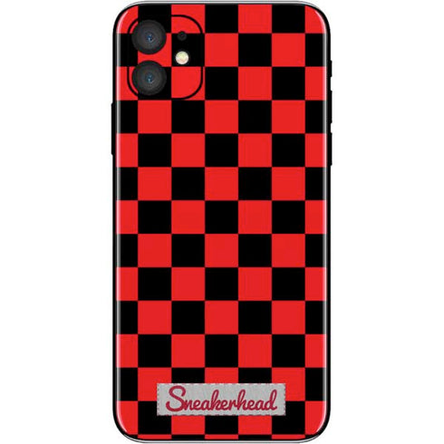 Sneakerhead Red Checkered iPhone 11 Skin