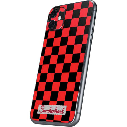Sneakerhead Red Checkered iPhone 11 Skin