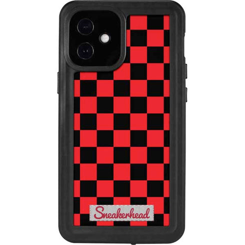 Sneakerhead Red Checkered iPhone 12 Mini Waterproof Case