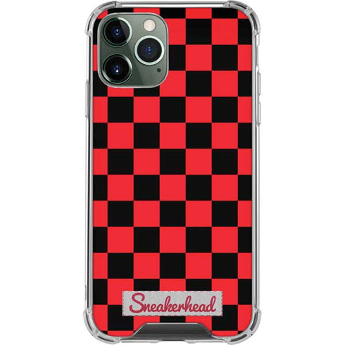 Sneakerhead Red Checkered iPhone 12 Pro Clear Case