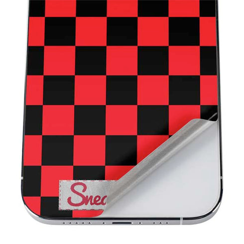 Sneakerhead Red Checkered iPhone 12 Pro Max Skin