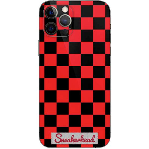 Sneakerhead Red Checkered iPhone 12 Pro Skin