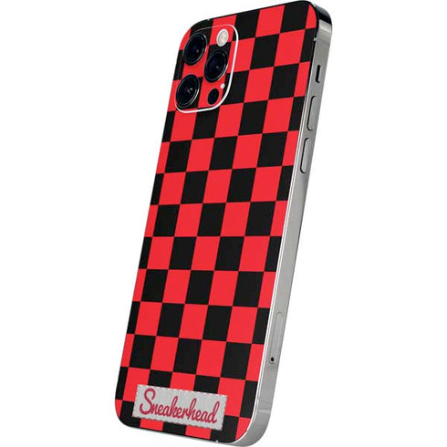 Sneakerhead Red Checkered iPhone 12 Pro Skin