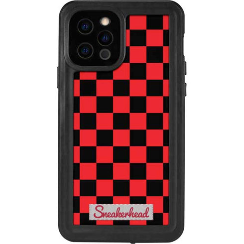 Sneakerhead Red Checkered iPhone 12 Pro Waterproof Case