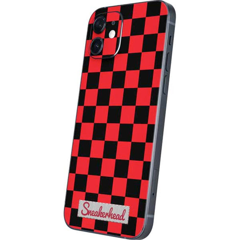 Sneakerhead Red Checkered iPhone 12 Skin