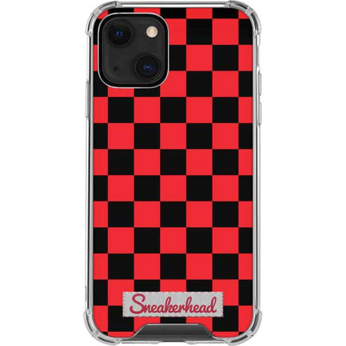 Sneakerhead Red Checkered iPhone 13 Clear Case