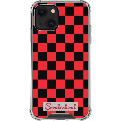 Sneakerhead Red Checkered iPhone 13 Mini Clear Case