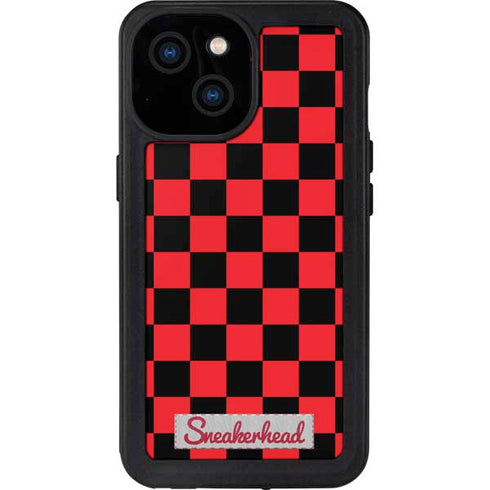 Sneakerhead Red Checkered iPhone 13 Mini Waterproof Case
