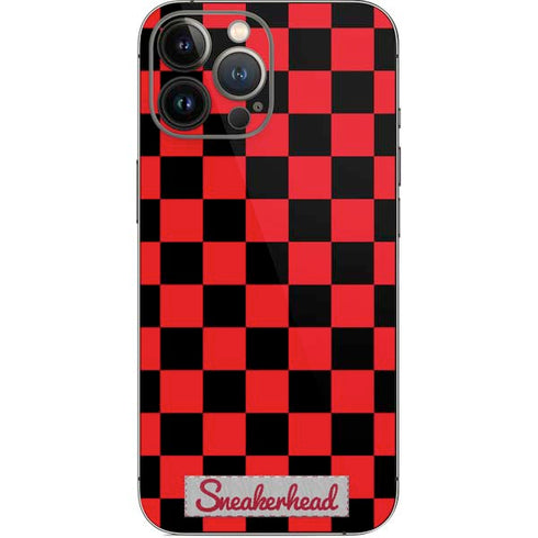 Sneakerhead Red Checkered iPhone 13 Pro Max Skin