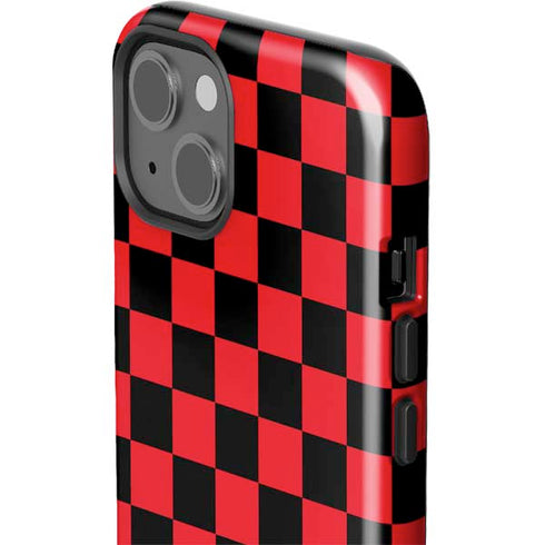 Sneakerhead Red Checkered iPhone 15 Plus Impact Case