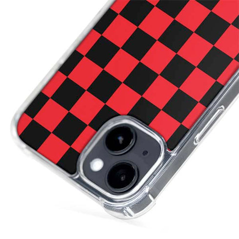 Sneakerhead Red Checkered iPhone 15 Plus MagSafe Case