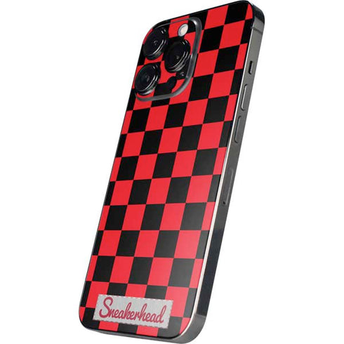 Sneakerhead Red Checkered iPhone 14 Pro Max Skin