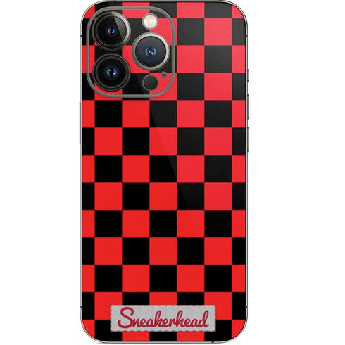Sneakerhead Red Checkered iPhone 14 Pro Skin